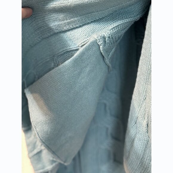 Talbots Women’s Cable Knit Shawl Collar Cardigan XL Cottage Coastal Grandmother - Picture 5 of 11